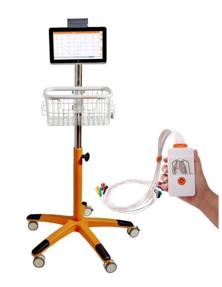 Electrocardiógrafo Cardioline TouchECG HD+ con Tablet y carro