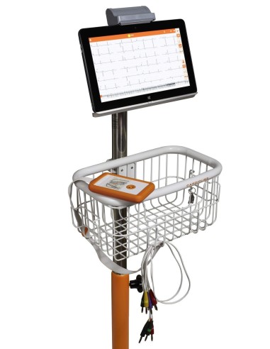 Electrocardiógrafo Cardioline TouchECG HD+ con Tablet y carro 1
