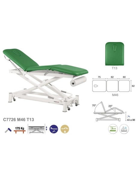 Camilla Ecopostural Hidráulica 3 cuerpos C7726M46T13