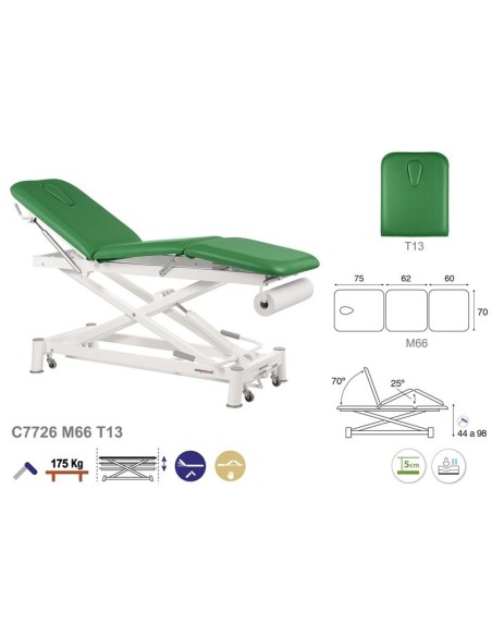 Camilla Ecopostural Hidráulica 3 cuerpos C7726M66T13