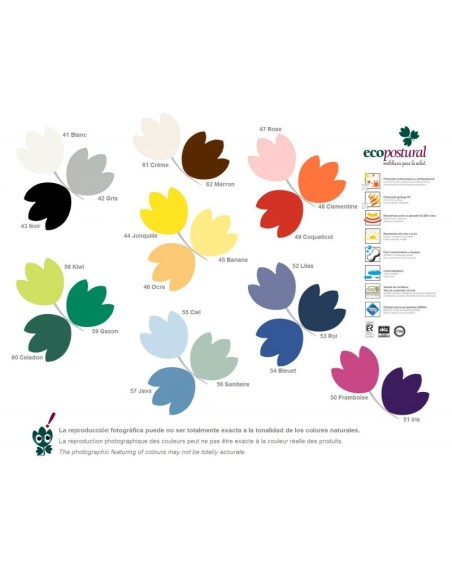 Gama colores para camillas eléctricas ECOPOSTURAL